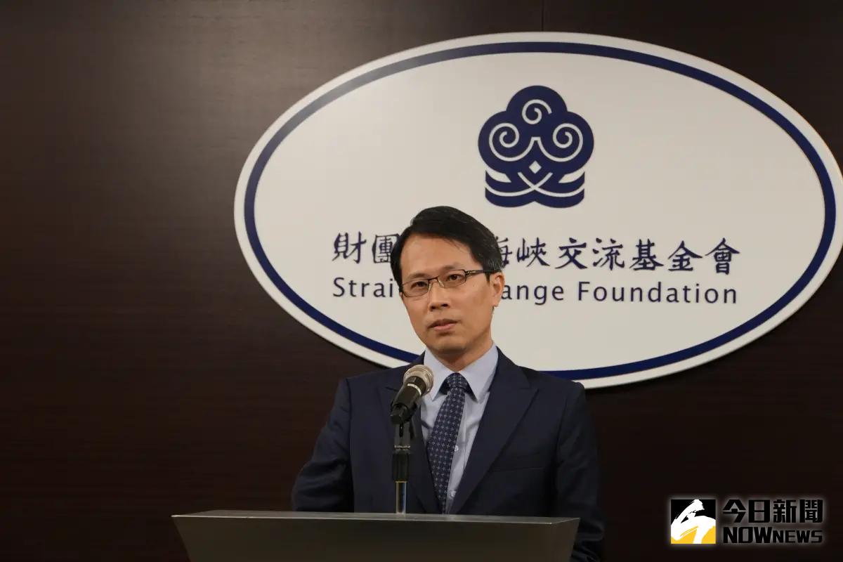 ▲海基會副秘書長兼發言人黎寶文證實有台灣統一教信徒在中國大陸被捕。（圖／記者呂炯昌攝，2025.03.07）