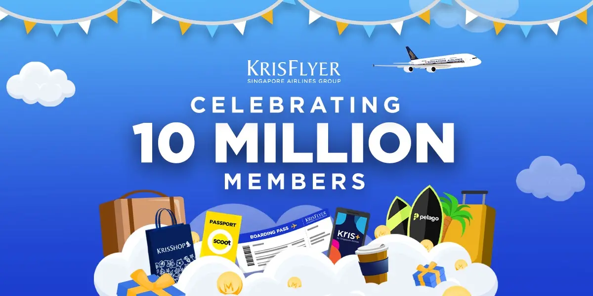 ▲新航歡慶KrisFlyer突破全球千萬會員里程碑，推出獨家優惠與紅利哩程活動。（圖／新航集團提供）