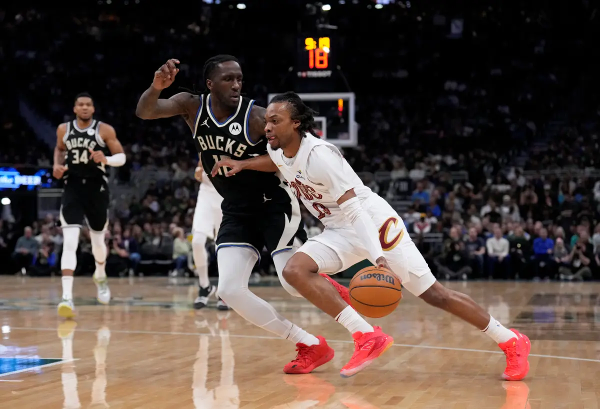 ▲克里夫蘭騎士豪取14連勝！112：100擊敗公鹿，本季完成橫掃。（圖／路透／達志影像）