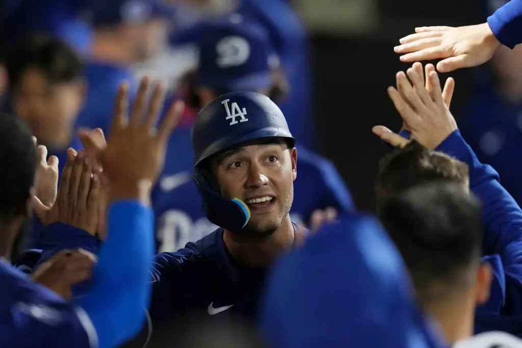 ▲美國職業棒球大聯盟（Major League Baseball）洛杉磯道奇隊今（6）日主場迎戰紐約大都會，終場道奇以6：5逆轉大都會，而陷入打擊低潮的Michael Conforto正是此役的勝負關鍵。（圖／美聯社／達志影像）