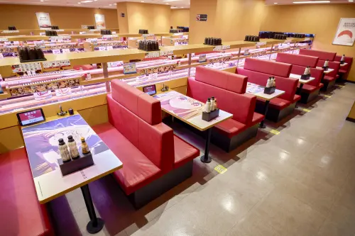 ▲壽司郎很懂！店內每張桌上都有超大的B小町。（圖／台灣壽司郎提供）