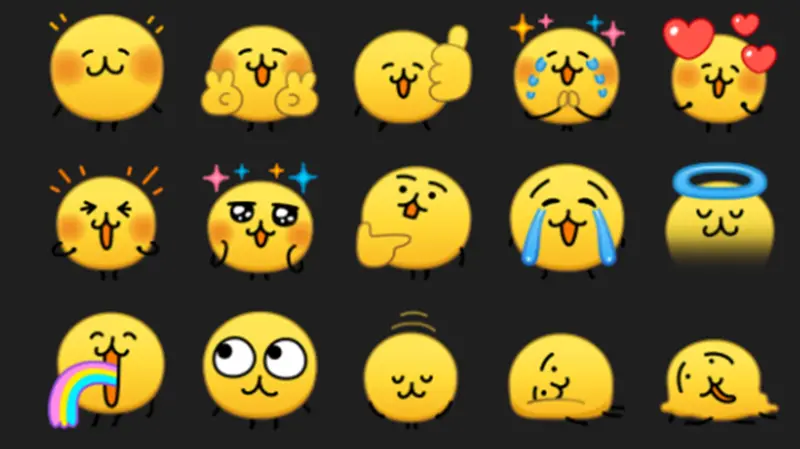 ▲最近你一定看過，這個表情生動的「黃色小圓人」。（圖／翻攝LINE）