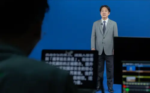 ▲賴清德勗勉青年日報社、軍聞社並錄製莒光園地節目。（圖／總統府提供）