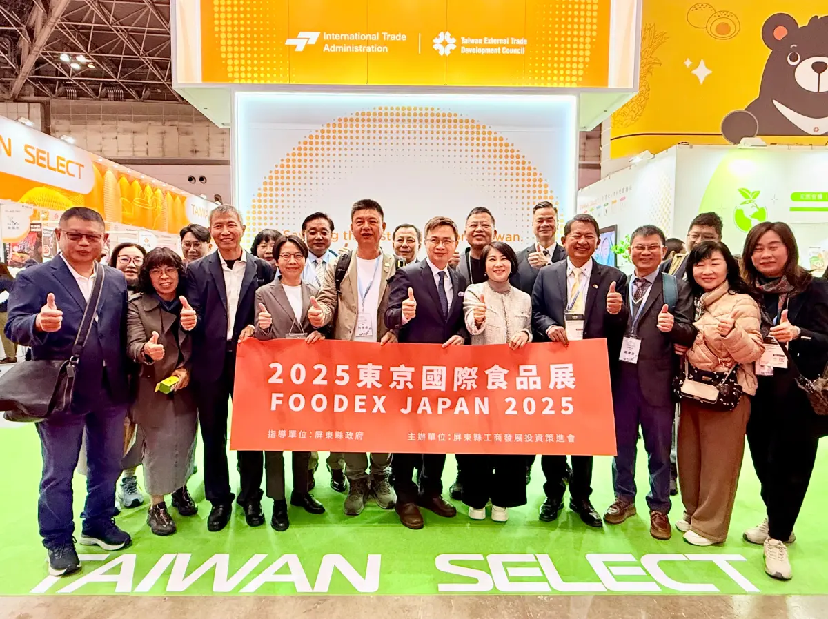 ▲今年屏東共有26家業者參與東京食品展，其中15家廠商組成「屏東館」，11家進駐台灣館。（圖／屏東縣府提供）