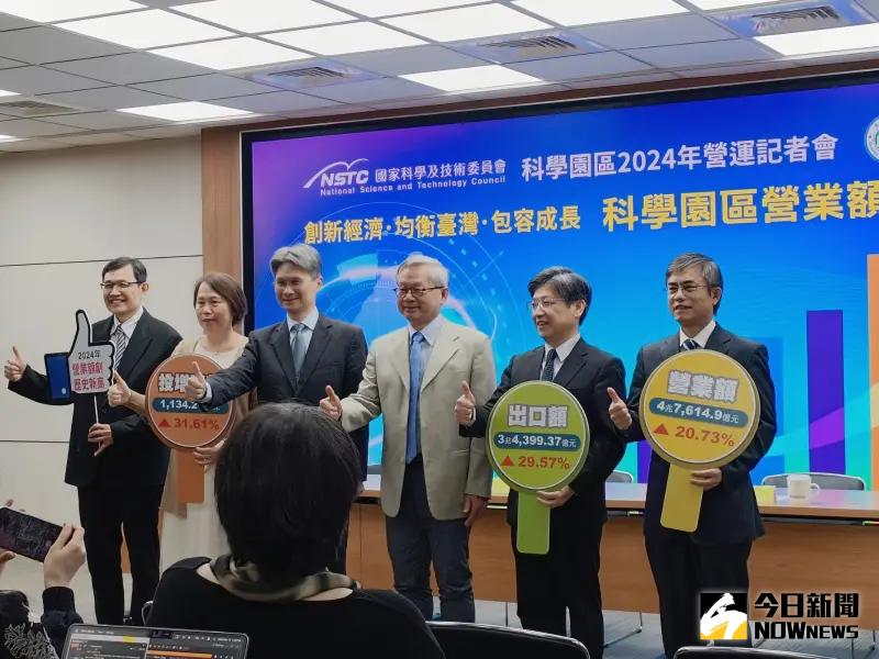 ▲國科會三大科學園區今（12）日召開「國科會科學園區2024年營運記者會」。（圖／記者許若茵攝，2025.03.12）