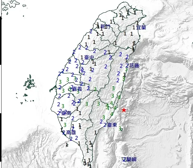 ▲台灣東部海域發生芮氏規模5.7地震，氣象署說明，和去年0403花蓮7.4地震、今年0121嘉義大埔6.4地震無關。（圖／中央氣象署）