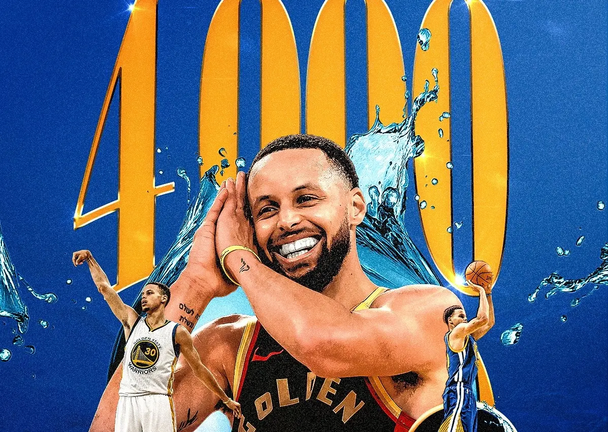 ▲金州勇士當家球星Stephen Curry正式達成 NBA生涯4000記三分球，他的三分球出手總距離，相當於4座聖母峰的海拔高度，相當驚人。（圖／取自金州勇士X）
