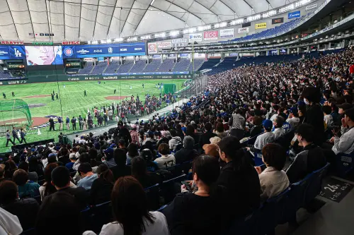 東京巨蛋平日仍吸引超過10000人購票進場,只為看道奇隊練球。(圖/記者葉政勳攝 , 2025.3.14) ▲東京巨蛋平日仍吸引超過10000人購票進場,只為看道奇隊練球。(圖/記者葉政勳攝 , 2025.3.14)