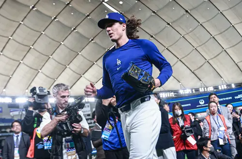道奇火球男Tyler Glasnow。(圖/記者葉政勳攝 , 2025.3.14) ▲道奇火球男Tyler Glasnow。(圖/記者葉政勳攝 , 2025.3.14)