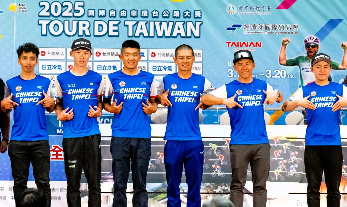 ▲2025環台賽中華隊信心喊話，旅外新星回歸挺台灣。（圖／國際自由車環台賽提供）