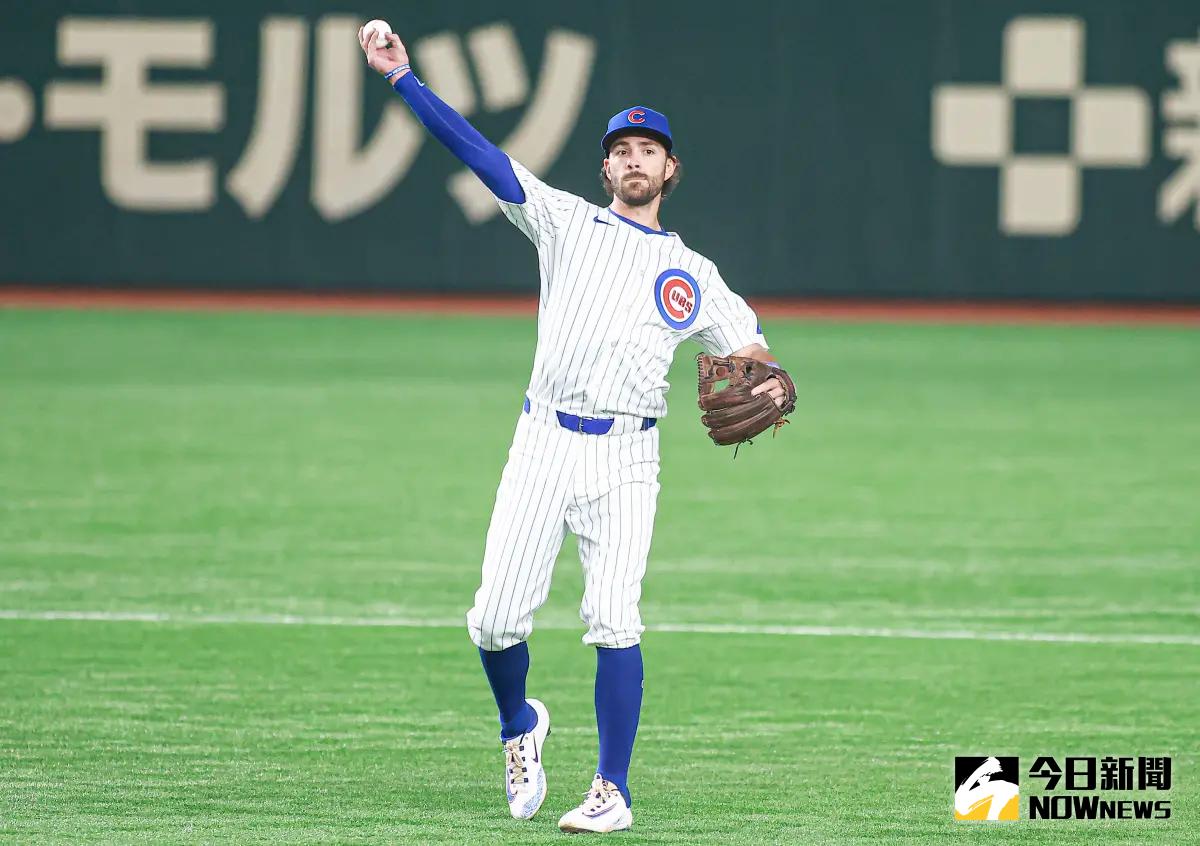 ▲日前在芝加哥小熊對上讀賣巨人的賽事轉播中，使用3D影像生成技術回放Dansby Swanson的美技守備動作，畫面清晰、真實，且連電視鏡頭未拍攝到的揮拳慶祝畫面都有呈現。（圖／記者葉政勳攝 , 2025.03.15）