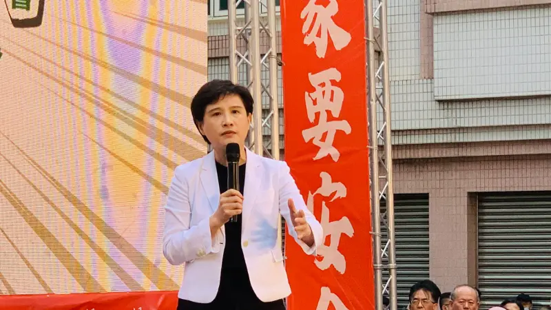 ▲鄭麗君赴台中宣講。（圖／記者顏幸如攝，2025.03.15）
