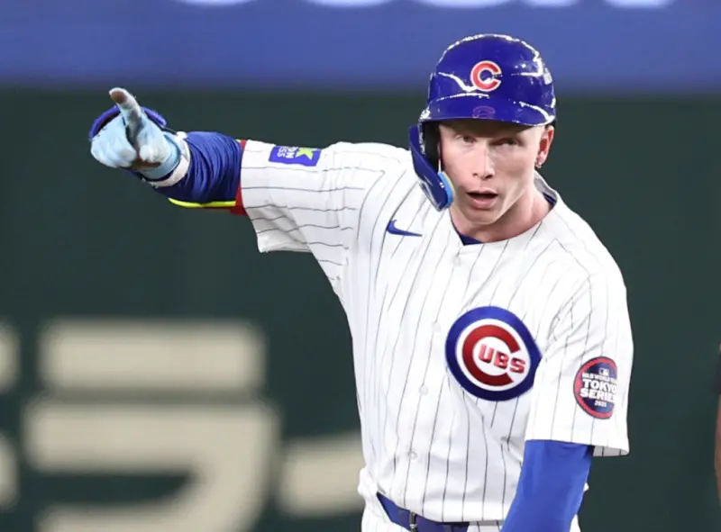 ▲效力美國職業棒球大聯盟（Major League Baseball）芝加哥小熊隊年輕外野手「PCA」Pete Crow-Armstrong在本季展現驚人的進步，短短不到兩個賽季，就從潛力新秀蛻變為國聯最具價值的野手之一。隨著表現大放異彩，小熊隊也加快腳步，希望儘快與他完成長期續約。圖／美聯社／達志影像）