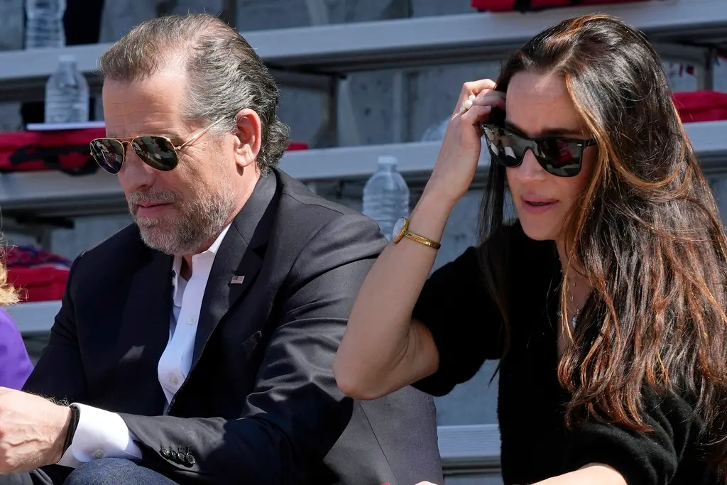 ▲美國前總統拜登的兒子韓特（左）與女兒艾希利（右）的特勤維安人員遭到美國總統川普撤銷。（圖／美聯社／達志影像）