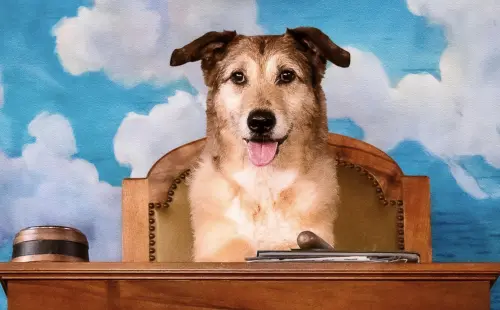 ▲《被告汪星人》檔期從春節延後到春假,剛好搭上「比特犬兩度商人」的話題,片中的狗狗也是因為咬傷人遭到控告,面臨可能被安樂死的判決。(圖/台北双喜電影提供) ▲《被告汪星人》片中的狗狗因為咬傷人遭到控告,面臨可能被安樂死的判決,狗主角的演技很精彩。(圖/台北双喜電影提供)