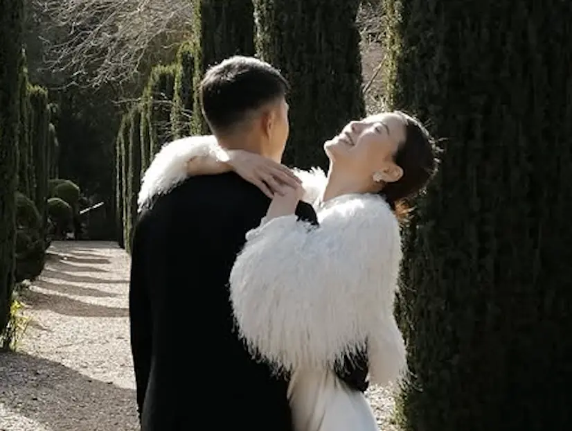 ▲高以翔前女友Bella（右）無預警宣布結婚，還說：「老公就是我最大的支持。」消息曝光後許多粉絲都獻上祝福。（圖／Bella IG）