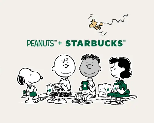 ▲PEANUTS + STARBUCKS攜手打造專屬角色「Joe Kind Snoopy」。（圖／星巴克提供）
