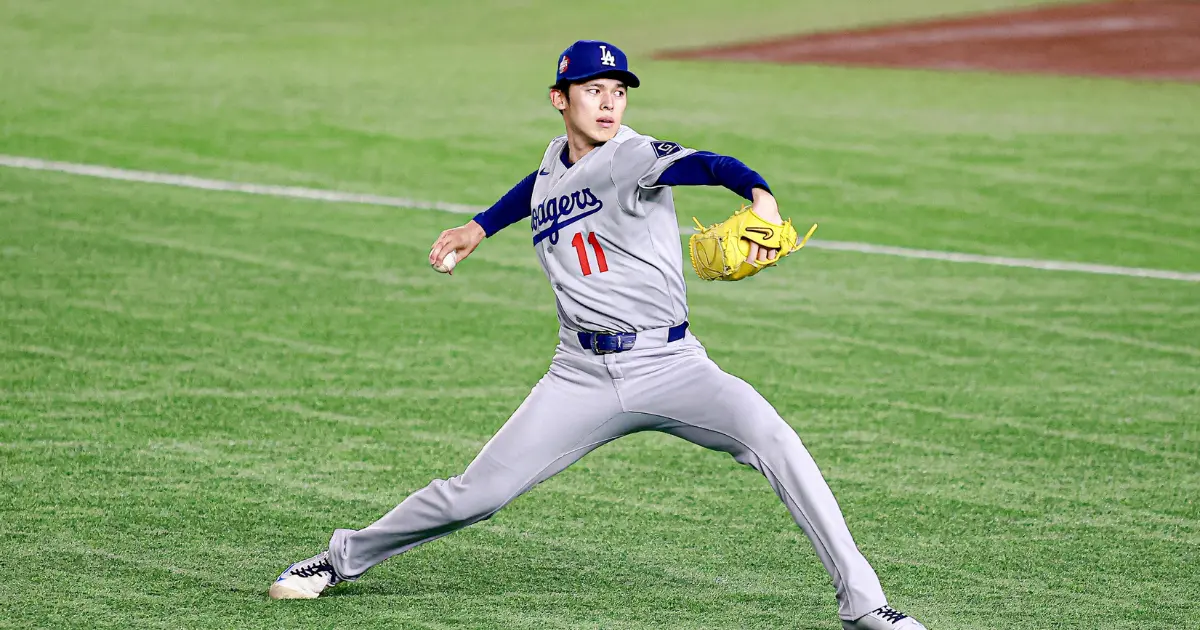 ▲洛杉磯道奇隊投手佐佐木朗希練投。（圖／記者葉政勳攝 , 2025.03.17）