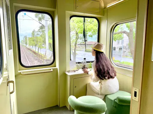 ▲「山嵐號」車上共鳴室設置香氣體驗。（圖／記者蕭涵云攝）