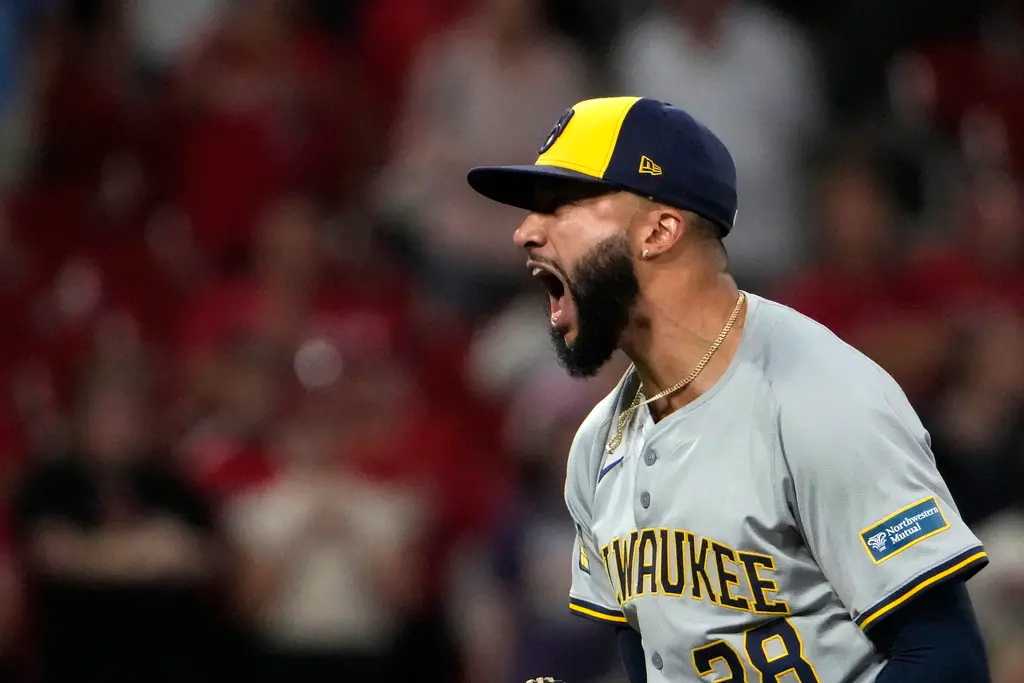 ▲紐約洋基右投Devin Williams的「Airbender」被認為是當今大聯盟最有威力的球種，因為他和一般的變化球不同，靠著高轉速來製造位移和變化。（圖／美聯社／達志影像）