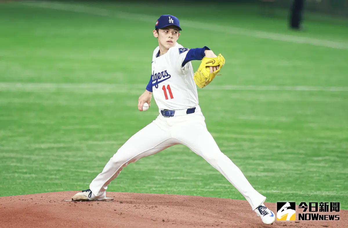 ▲洛杉磯道奇日籍投手佐佐木朗希於3月30日再度先發迎戰老虎隊，力拚大聯盟生涯首勝。（圖／記者葉政勳攝）