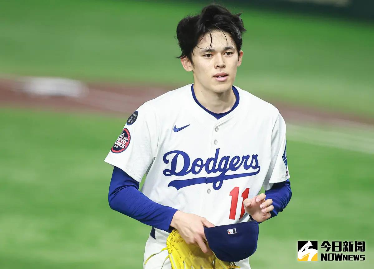 ▲洛杉磯道奇投手佐佐木朗希大聯盟首戰，控球出現問題，單場投出多達5個保送，這也是他未來能否站穩大聯盟關鍵課題。（圖／記者葉政勳攝）