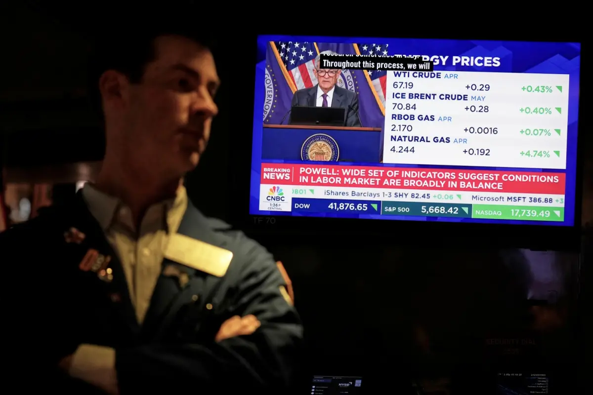 ▲人們對全球貿易戰擔憂越來越大，在一波短暫的反彈行情後，美股週二（8日）回吐盤中漲幅、終場收低。（圖／美聯社／達志影像）