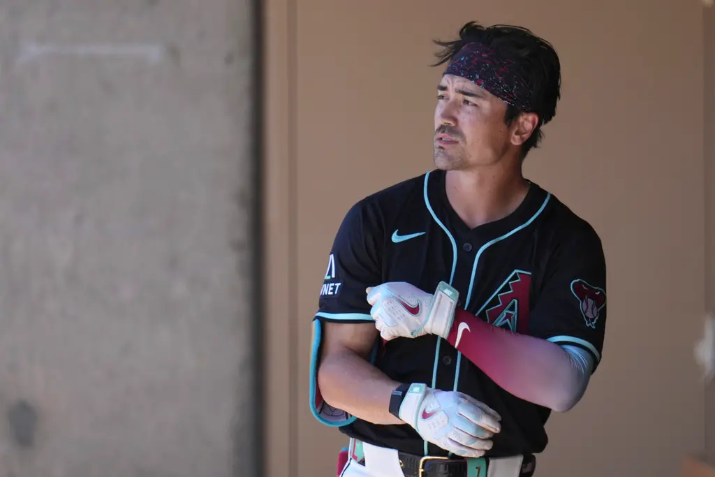 ▲Corbin Carroll在今對戰科羅拉多洛磯擔任指定打擊第2棒，2打數敲出1安，選到1次保送，連續4場比賽敲安，並跑回全場唯一1分，幫助球隊以1：0獲勝。（圖／美聯社／達志影像）