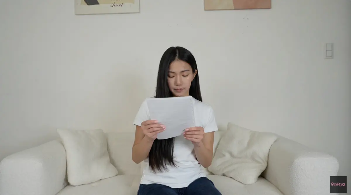 ▲眾量級家寧在被前男友Andy老師開撕之後，經過將近10天終於拍片正式回應。（圖/YT@秘月期POPOO）