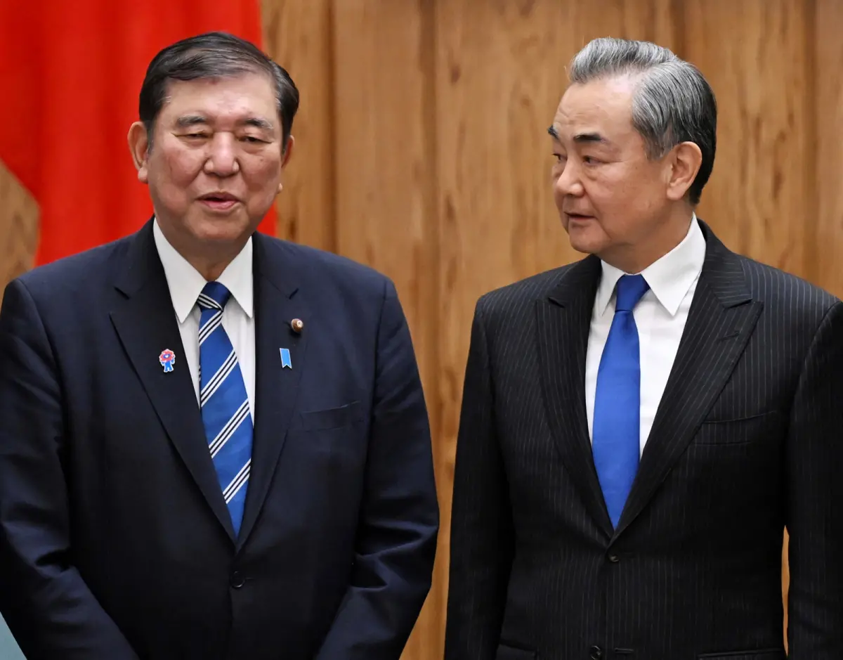 ▲日本首相石破茂，21日在東京與中國外交部長王毅會晤。（圖／美聯社／達志影像）