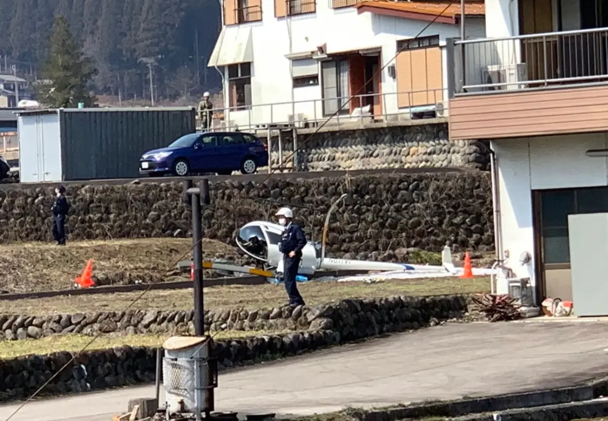 ▲日本岐阜縣發生直升機墜機意外，機上2兩人奇蹟生還。（圖／翻攝自X）