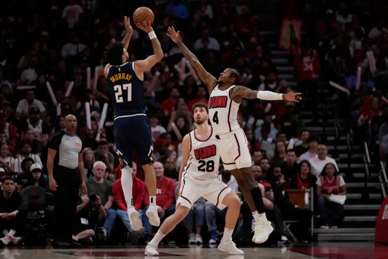 ▲Murray三分球6投4中，轟下39分，帶領金塊以116：111力克火箭，終止火箭近期9連勝。（圖／美聯社／達志影像）