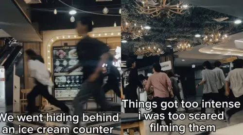 學生大亂鬥！泰國MBK購物中心爆流血衝突　外國遊客嚇壞
