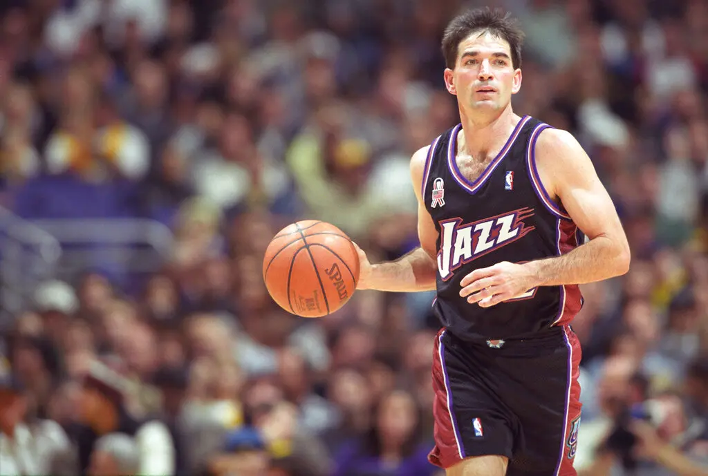 ▲1962年3月26日出生的John Stockton，是NBA史上助攻王與抄截王，總助攻15,806次、總抄截3,265次至今無人能破。（圖／美聯社／達志影像）
