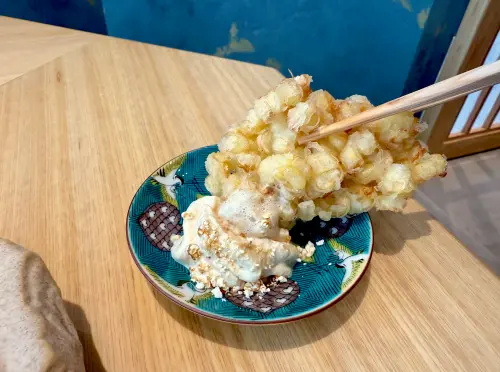 ▲「玉米／爆米花泡泡」有如雲朵般的夢幻。（圖／記者蕭涵云攝）