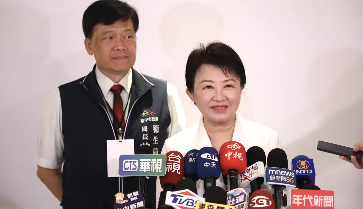 ▲盧秀燕認為中信兄弟能拿下第4座總冠軍，笑問台南市長黃偉哲「敢不敢接受挑戰？」（圖／台中市政府提供，2025.03.27）