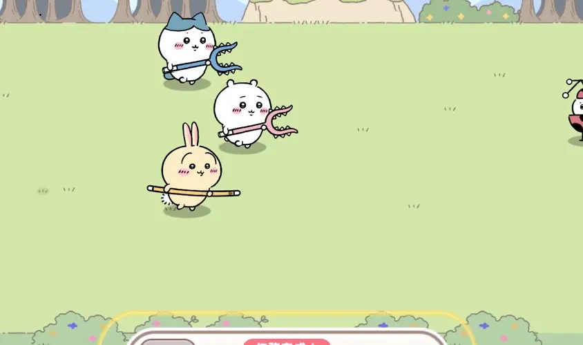 ▲手遊《吉伊卡哇袋著走》的主線討伐，採最輕鬆的掛機形式。（圖／翻攝遊戲畫面）