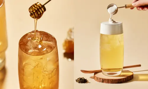▲老賴紅茶春季開賣100%純蜜茶飲「LIKE TEA or蜜」，再獨家首推「豆漿奶蓋」。（圖／鶴茶樓提供）