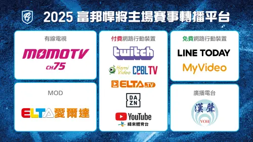 2025年富邦悍將轉播一覽。(圖/富邦悍將提供) ▲2025年富邦悍將轉播一覽。(圖/富邦悍將提供)