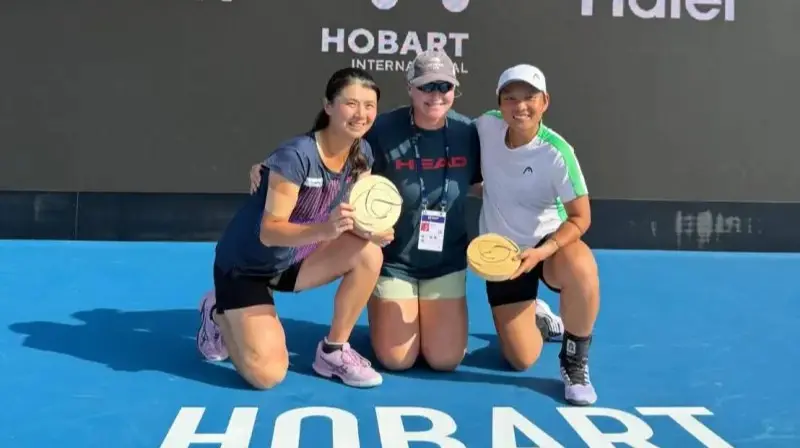 ▲邁阿密網球公開賽（Miami Open）台灣再創佳績！台灣好手吳芳嫺搭檔中國選手蔣欣玗昨（27）日以6：3、6：4拍落中國組合鄭賽賽、王欣瑜，闖入四強。（圖／吳芳嫺提供）