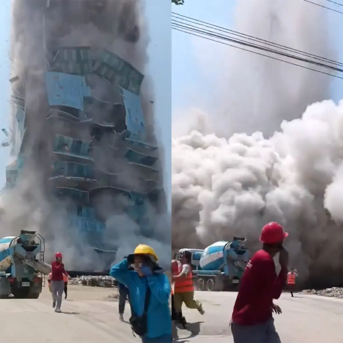 ▲緬甸發生7.7強震就連鄰國泰國曼谷一處興建中高樓都崩塌。（圖／翻攝自Ｘ@BNONews）