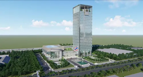 這次泰國曼谷洽圖洽倒塌的建築,是全新的審計署辦公大樓,樓高30層,施工費用約21.36億泰銖。(圖/翻攝泰國清邁象) ▲這次泰國曼谷洽圖洽倒塌的建築,是全新的審計署辦公大樓,樓高30層,施工費用約21.36億泰銖。(圖/翻攝泰國清邁象)