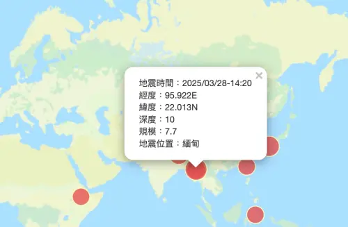 雖然震央距離台灣遙遠,不過由於鄰近的揚子板塊與台灣西半部及中央山脈有所連結,恐觸發台灣發生規模6以上的地震 ▲雖然震央距離台灣遙遠,不過由於鄰近的揚子板塊與台灣西半部及中央山脈有所連結,恐觸發台灣發生規模6以上的地震