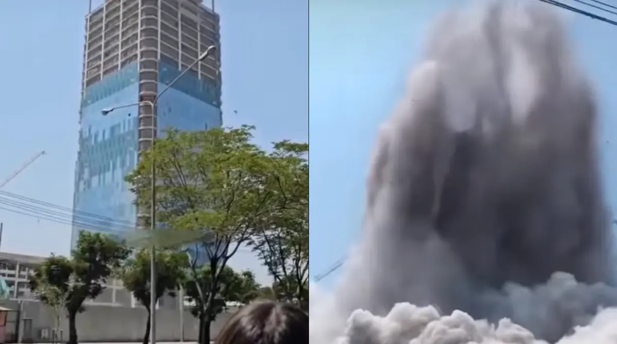 ▲泰國大地震讓在當地的台籍網紅相當害怕，呼籲大家近期不要來泰國，因為危樓很多。（圖／翻攝自影片）