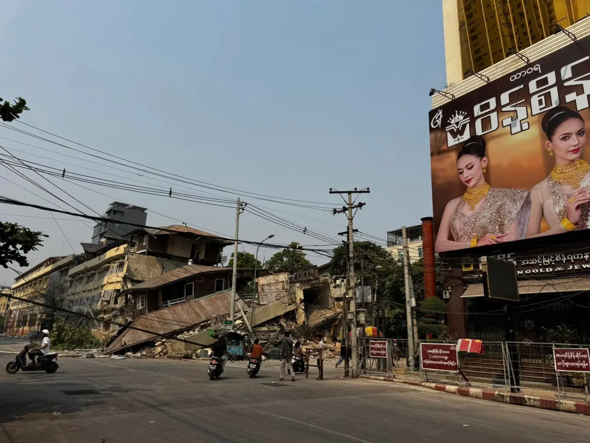 ▲緬甸28日下午發生規模7.7強震，震源深度10公里，震央鄰近緬甸第二大城曼德勒（Mandalay）。（圖／翻攝自Khit Thit Media臉書）