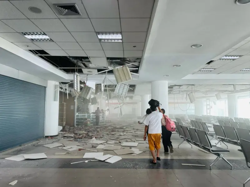 緬甸強震機場全毀了！曼德勒機場宛遭轟炸　泰國曼谷機場照常營運