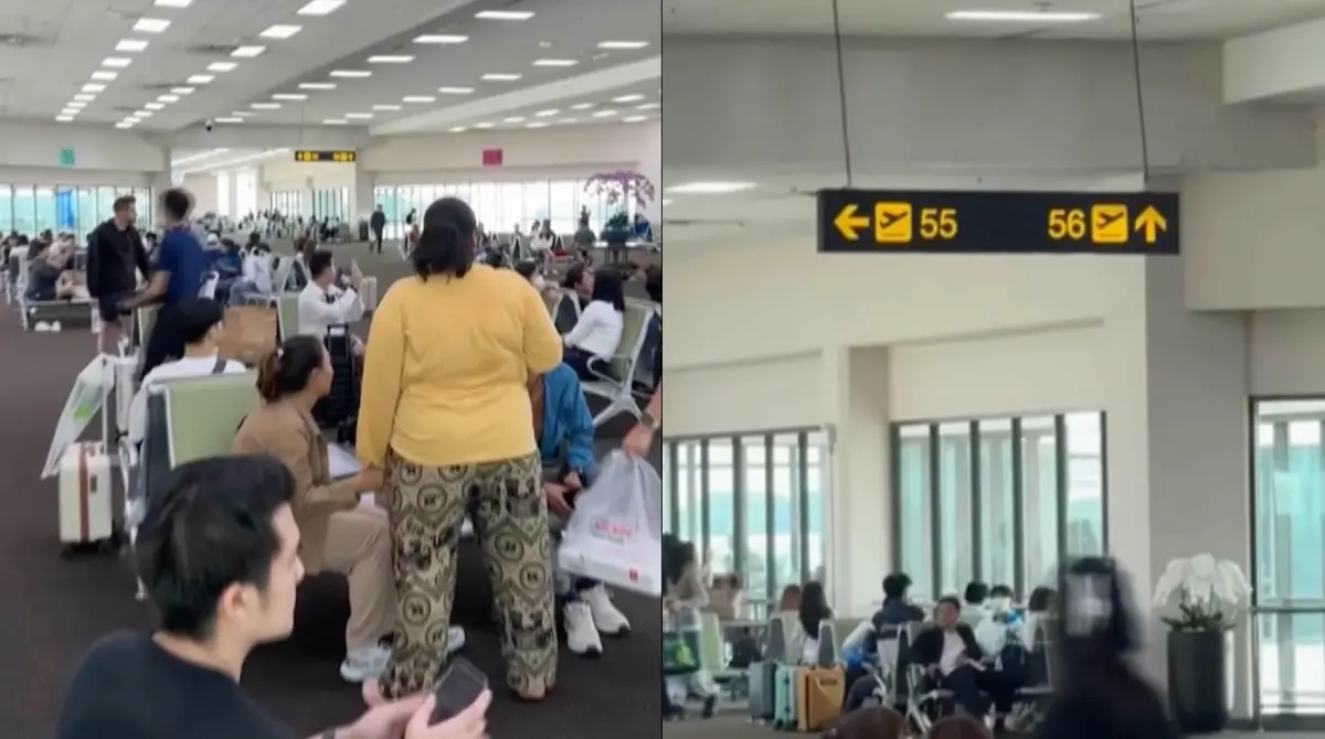 ▲離緬甸距離較近的泰國北方最大城清邁，機場招牌也因地震而瘋狂搖動。（圖／翻攝自影片）