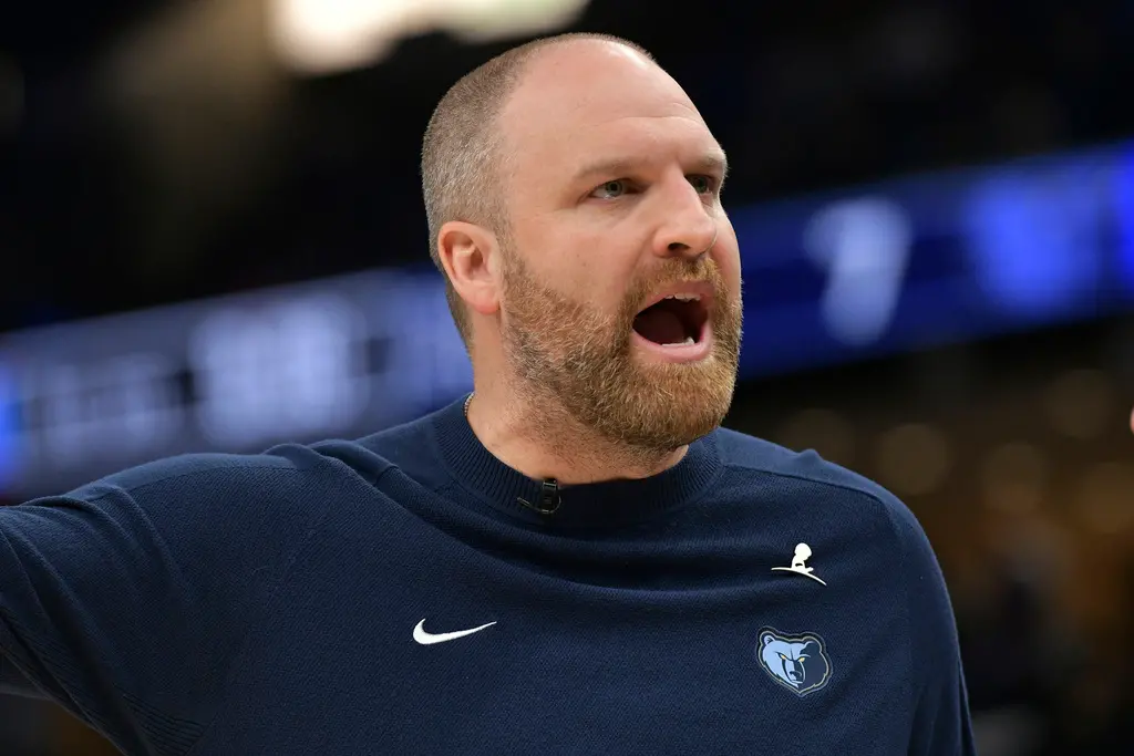 ▲灰熊突然解雇總教練Taylor Jenkins，且距離例行賽結束僅剩9場比賽。（圖／美聯社／達志影像）