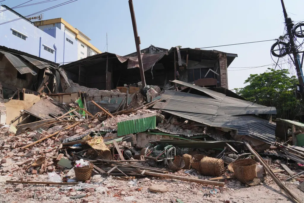 ▲緬甸在3月28日發生規模7.7強震，造成嚴重死傷。（圖／美聯社／達志影像）