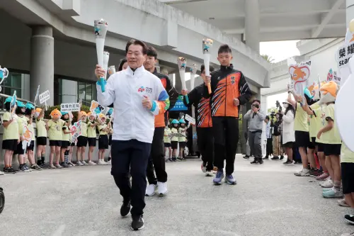 ▲台南市政府今舉辦島內聖火傳遞起跑儀式。(圖/南市府提供) ▲台南市政府今舉辦島內聖火傳遞起跑儀式。(圖/南市府提供)